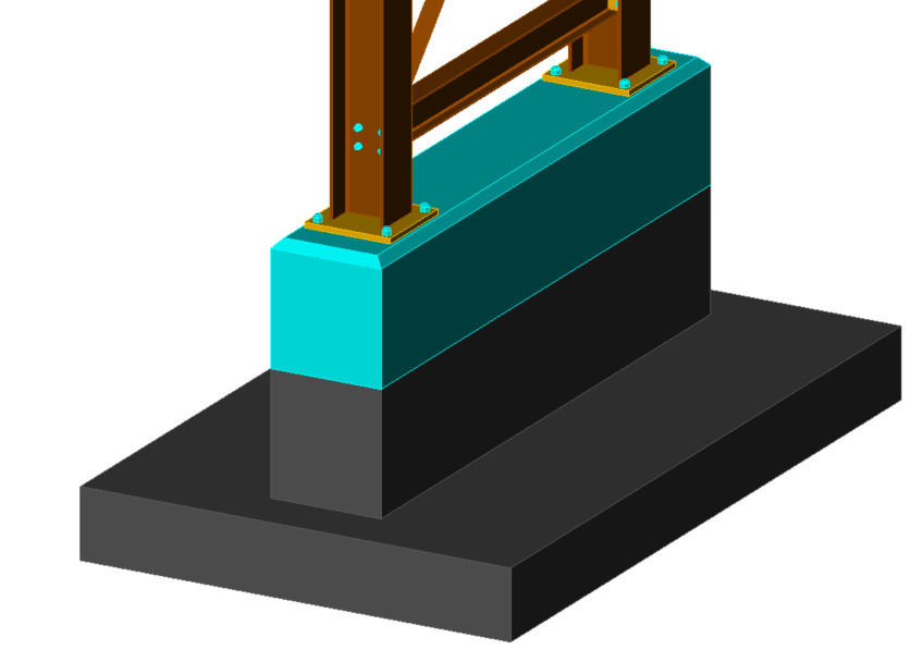 Pipe bridge 3 levels 20m long 2600mm wide 6400m clearance 3D model_5