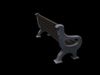 Stylized Wooden Park Bench - AI Low-poly 3D model_1