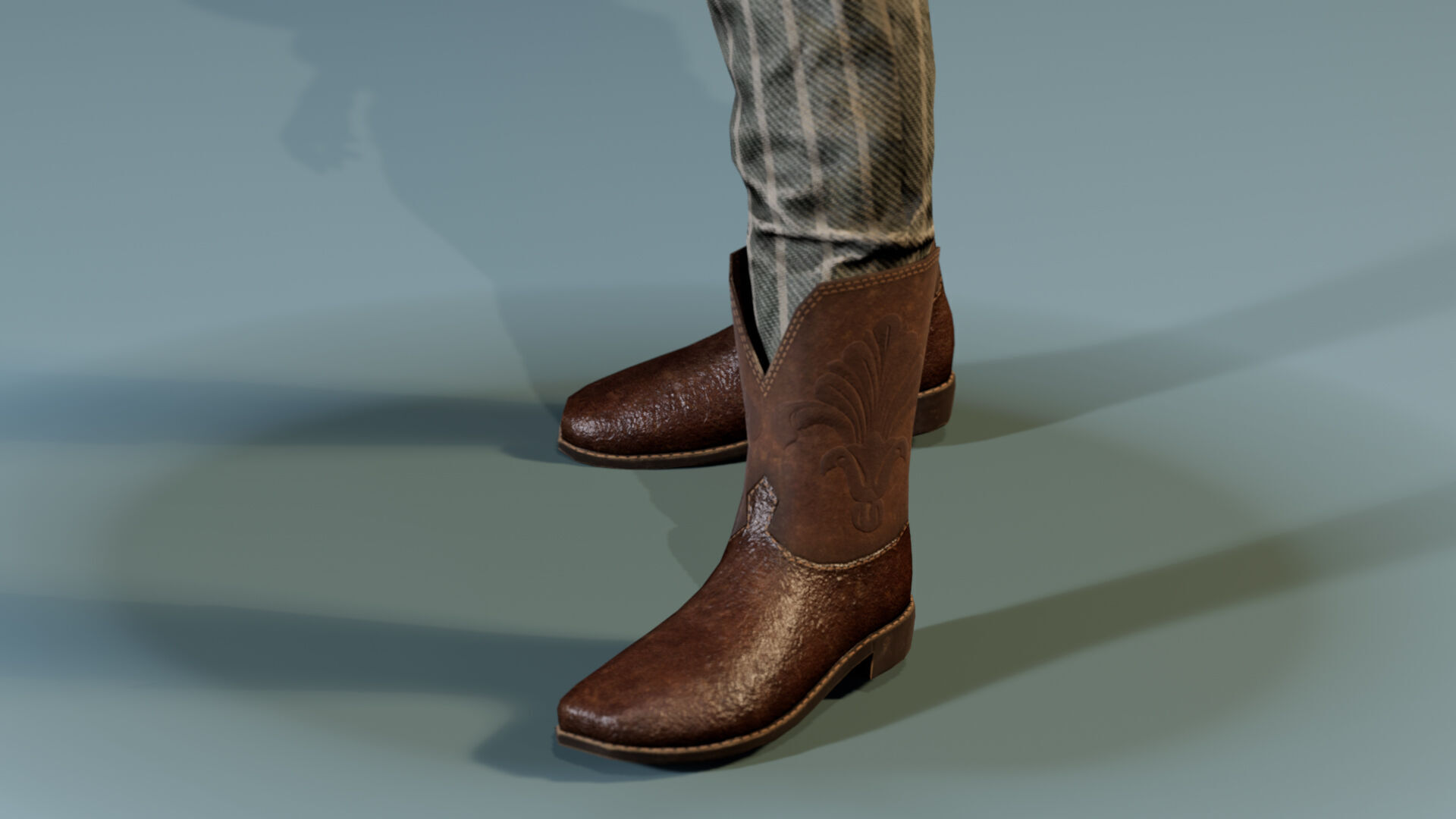 Western Cowboy Outfits Vol 3 - Rigged - Game Ready Low-poly 3D model_7