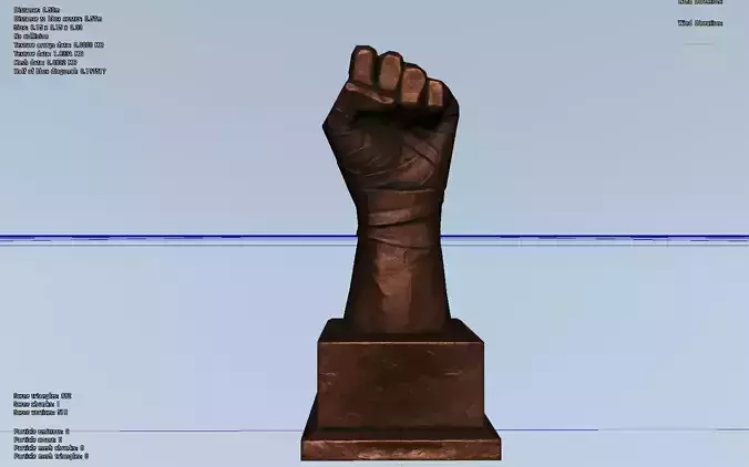 Golden Fist Fighting Trophy - The Witcher 3 Wild Hunt Free low-poly 3D model