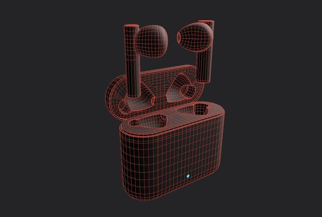 Bluetooth Earbuds M01 Low-poly 3D model_1