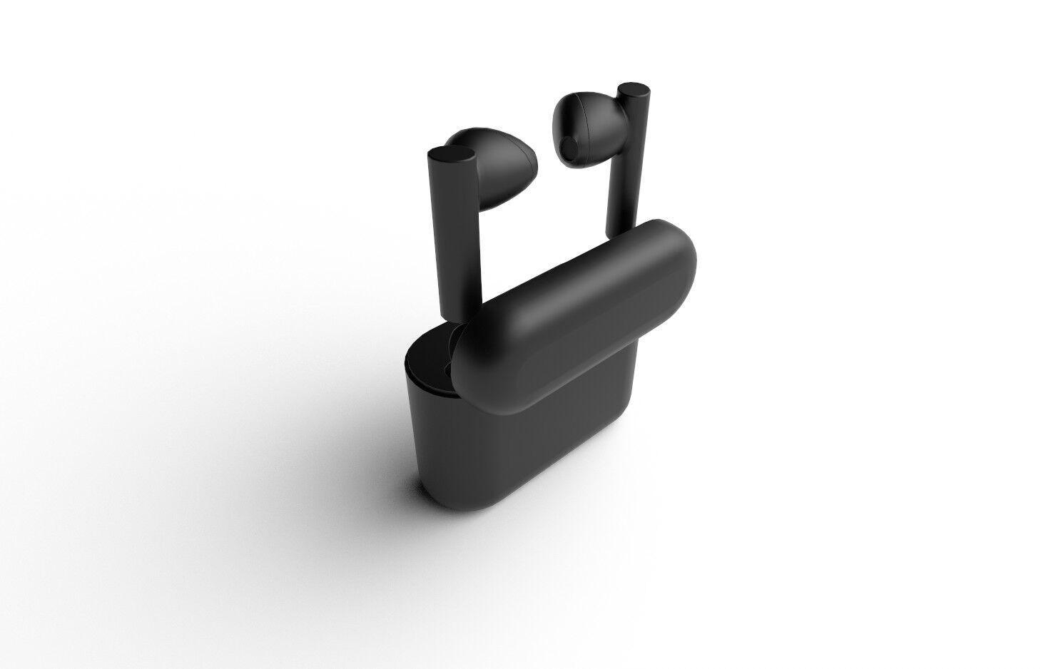 Bluetooth Earbuds M01 Low-poly 3D model_5