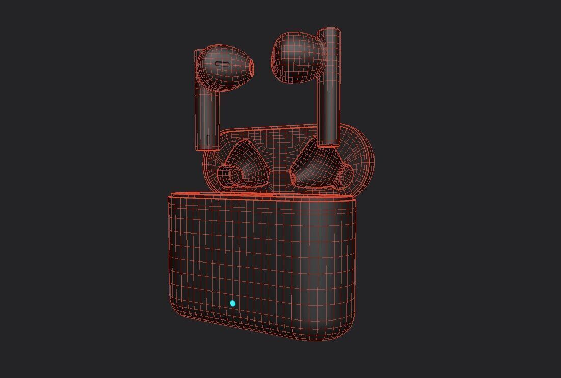 Bluetooth Earbuds M01 Low-poly 3D model_7
