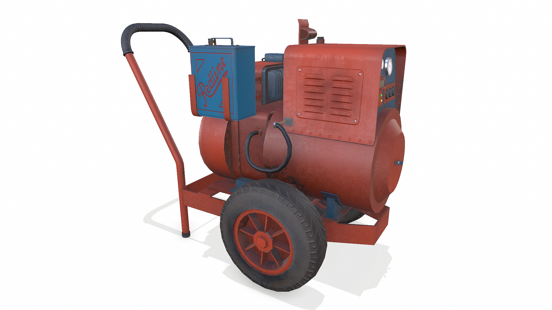 Old Vintage Electric Generator Low-Poly PBR Low-poly 3D model_12