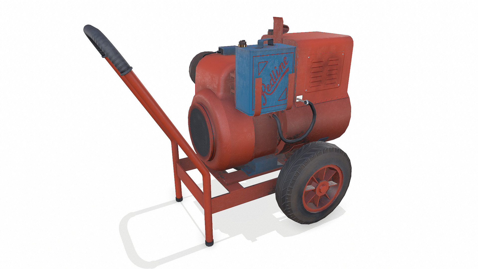 Old Vintage Electric Generator Low-Poly PBR Low-poly 3D model_10