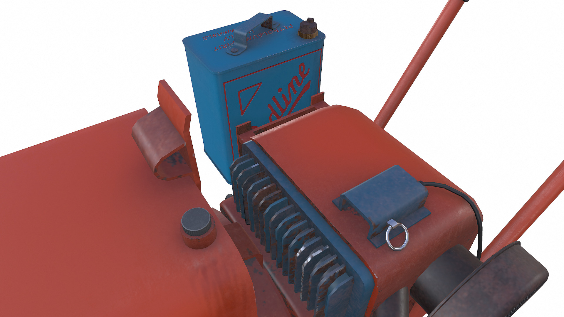 Old Vintage Electric Generator Low-Poly PBR Low-poly 3D model_20