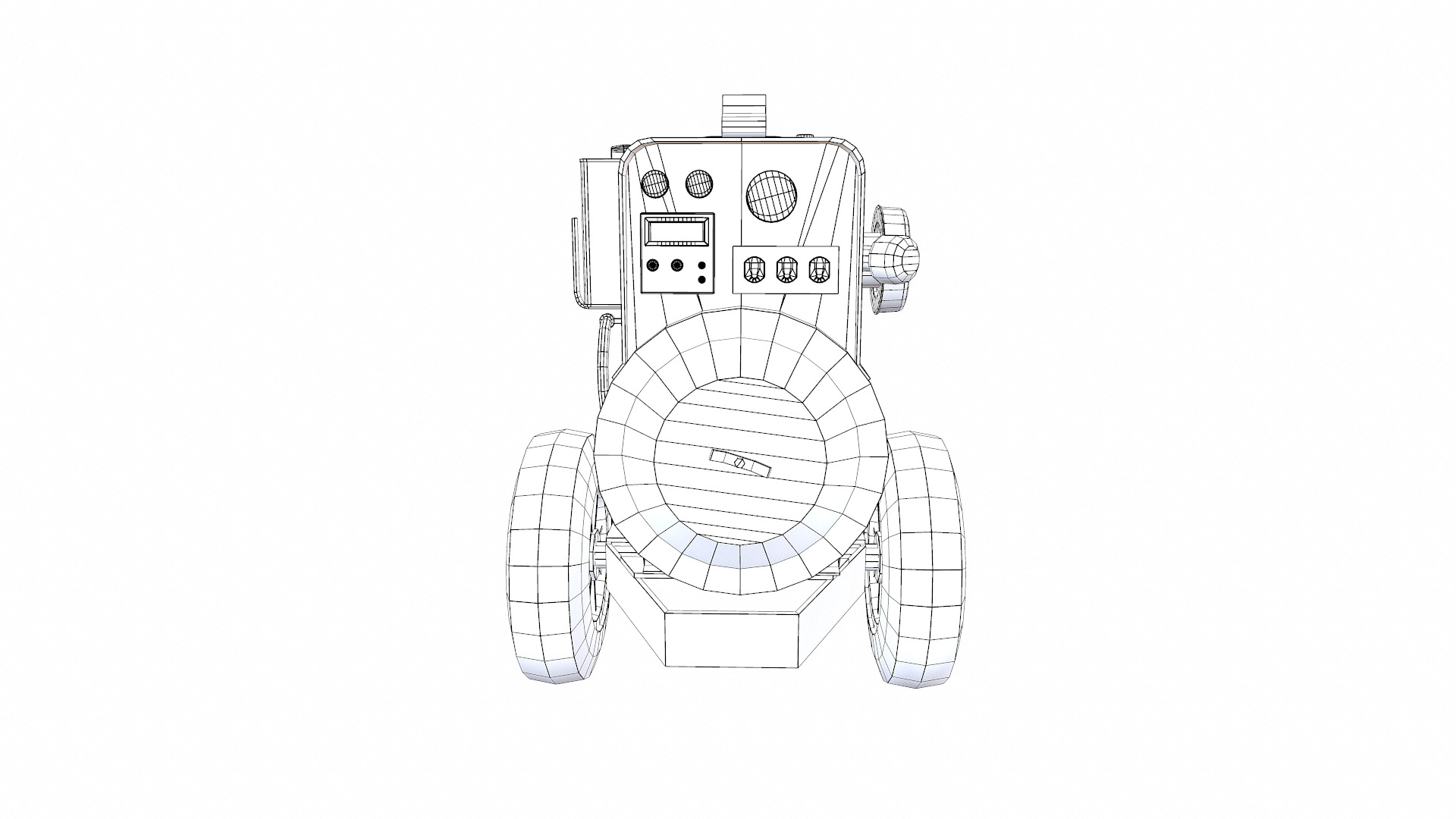 Old Vintage Electric Generator Low-Poly PBR Low-poly 3D model_24