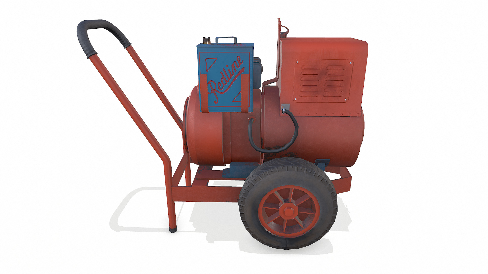 Old Vintage Electric Generator Low-Poly PBR Low-poly 3D model_11