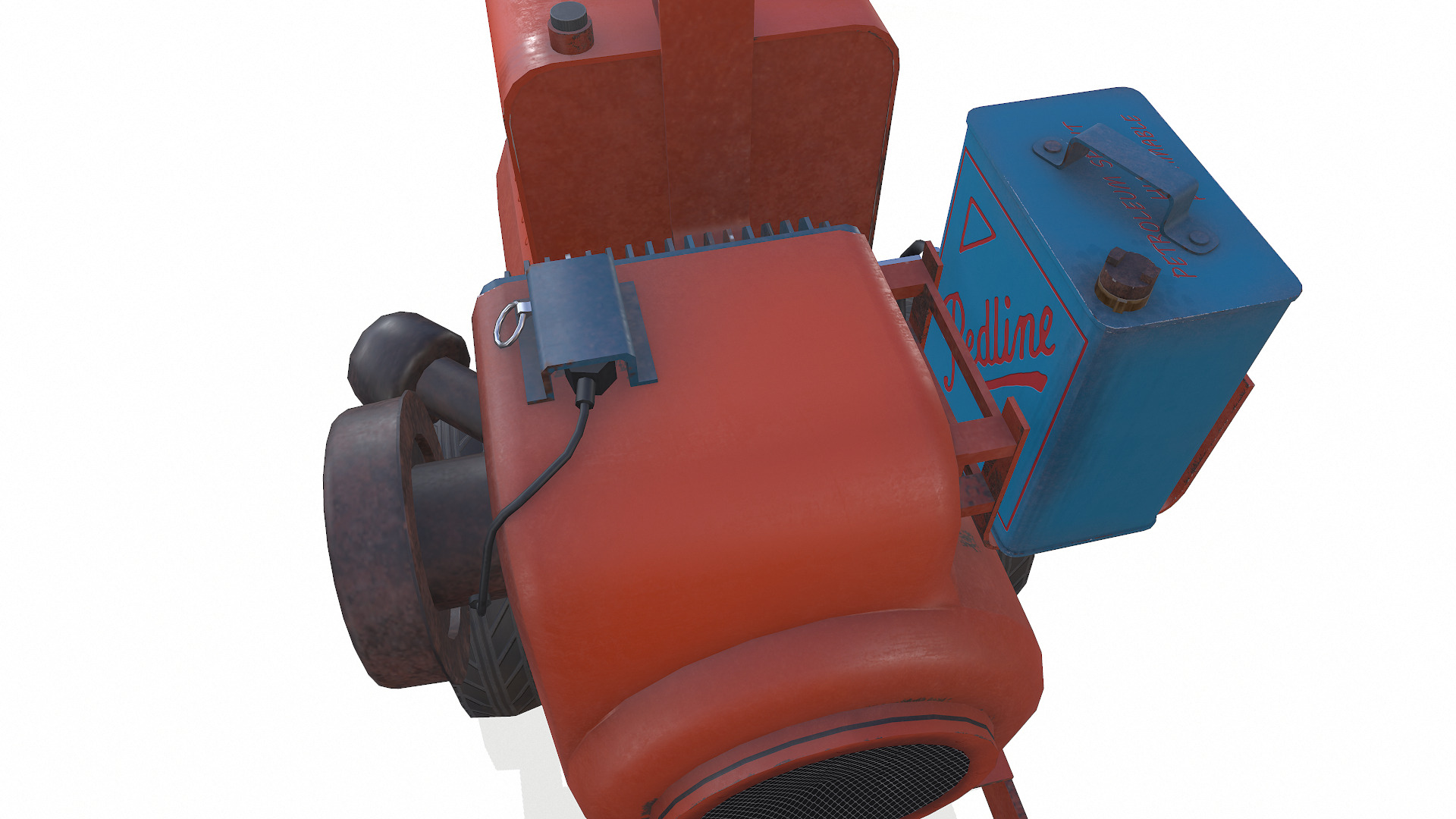 Old Vintage Electric Generator Low-Poly PBR Low-poly 3D model_19