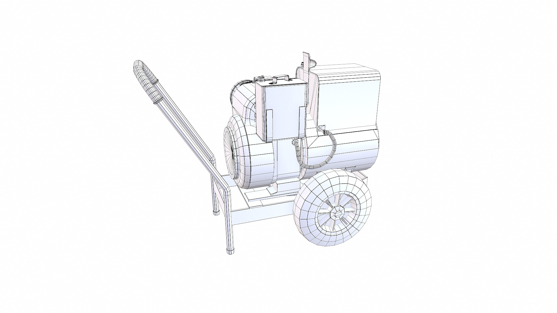 Old Vintage Electric Generator Low-Poly PBR Low-poly 3D model_23