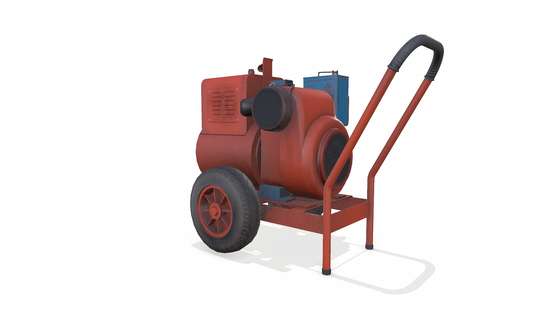 Old Vintage Electric Generator Low-Poly PBR Low-poly 3D model_6