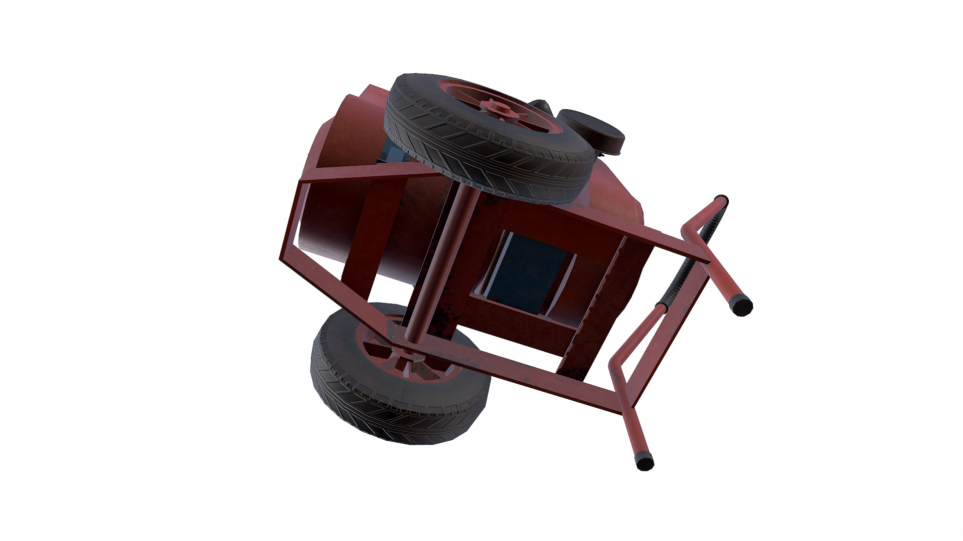 Old Vintage Electric Generator Low-Poly PBR Low-poly 3D model_15