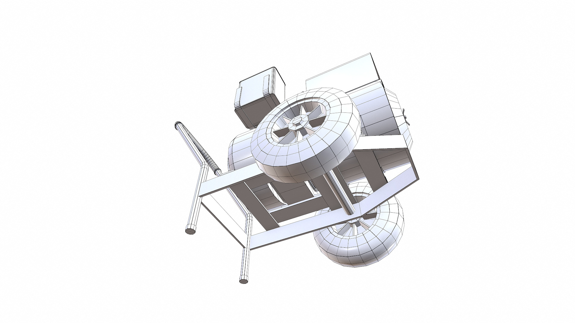 Old Vintage Electric Generator Low-Poly PBR Low-poly 3D model_21