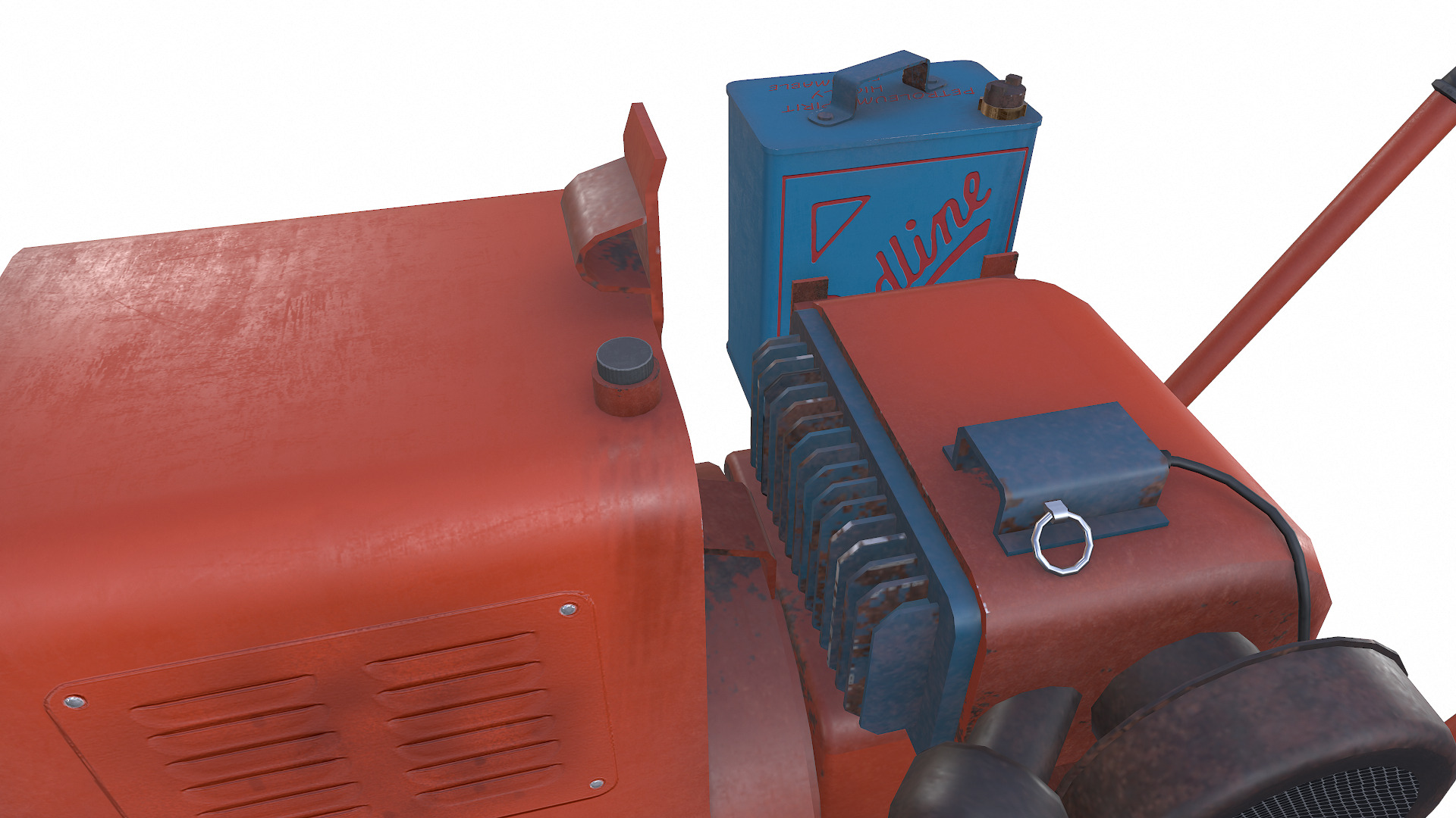 Old Vintage Electric Generator Low-Poly PBR Low-poly 3D model_17