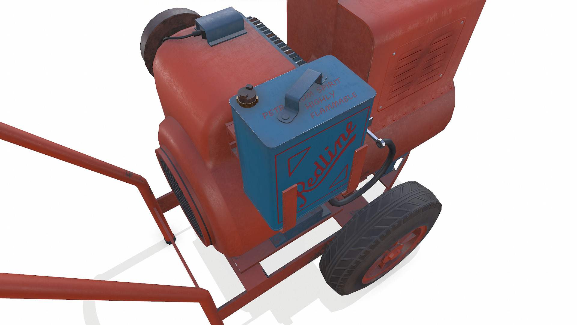 Old Vintage Electric Generator Low-Poly PBR Low-poly 3D model_18