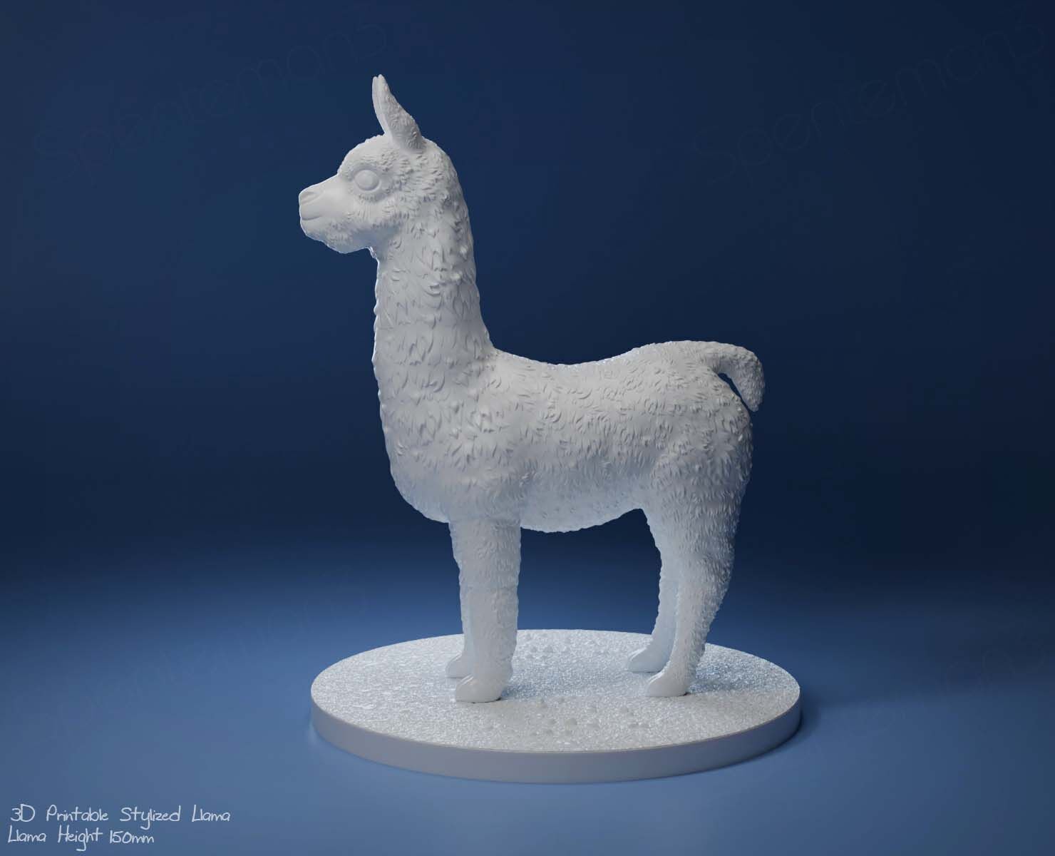 3D Printable Llama-Stylized Cute Llama 3D print model_32