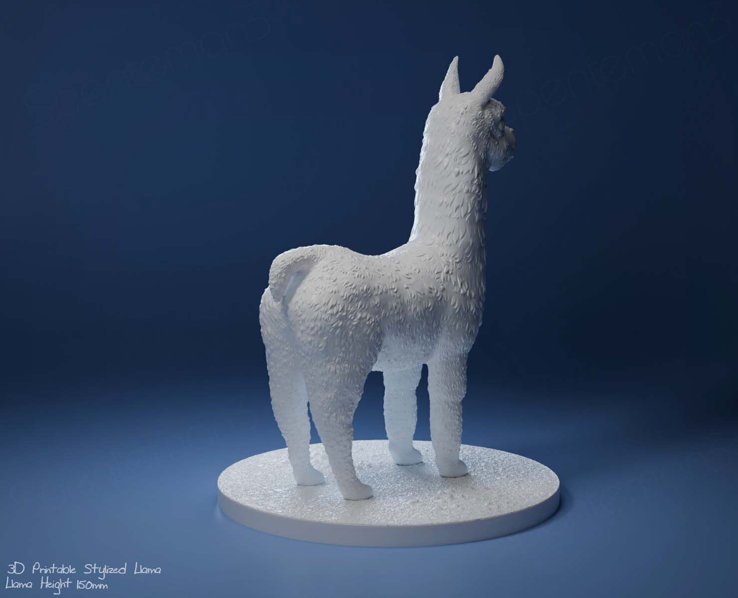 3D Printable Llama-Stylized Cute Llama 3D print model_22