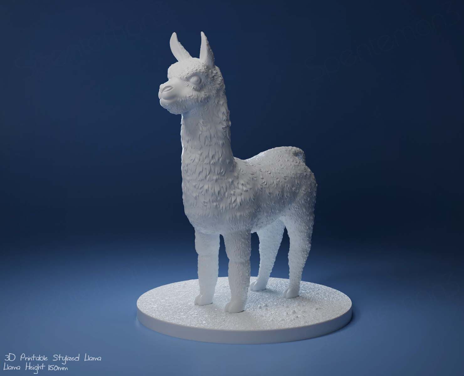 3D Printable Llama-Stylized Cute Llama 3D print model_10