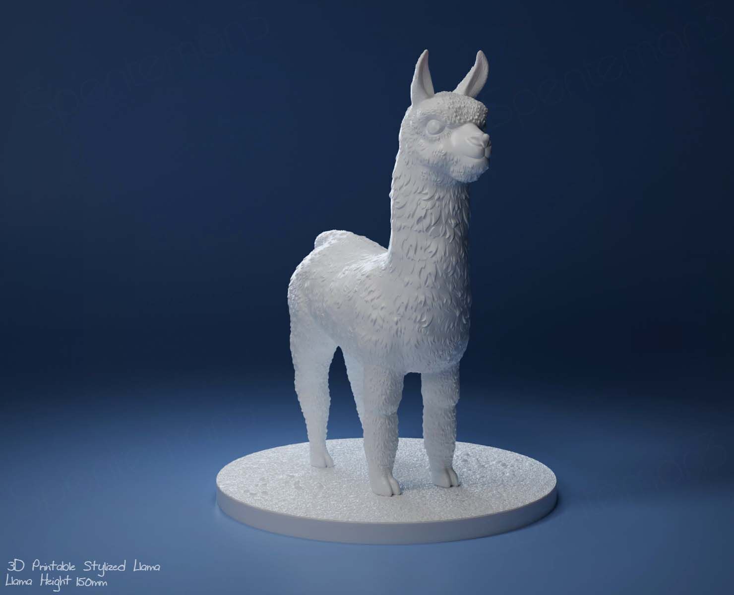 3D Printable Llama-Stylized Cute Llama 3D print model_15
