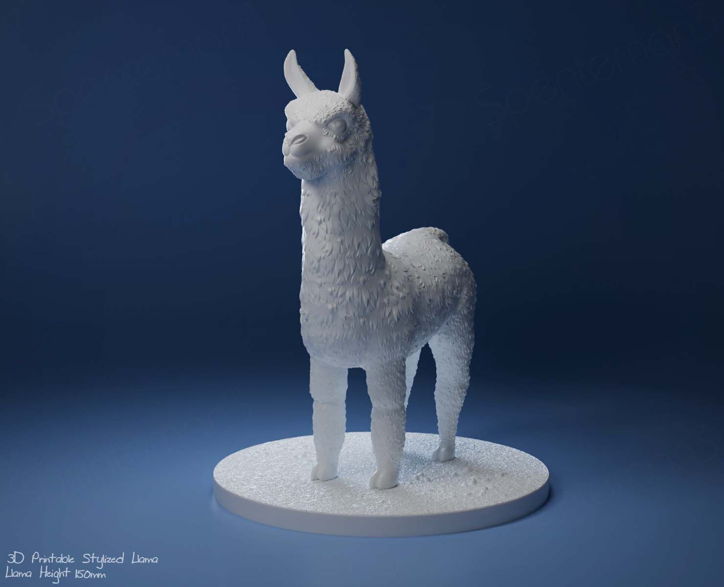 3D Printable Llama-Stylized Cute Llama 3D print model_11