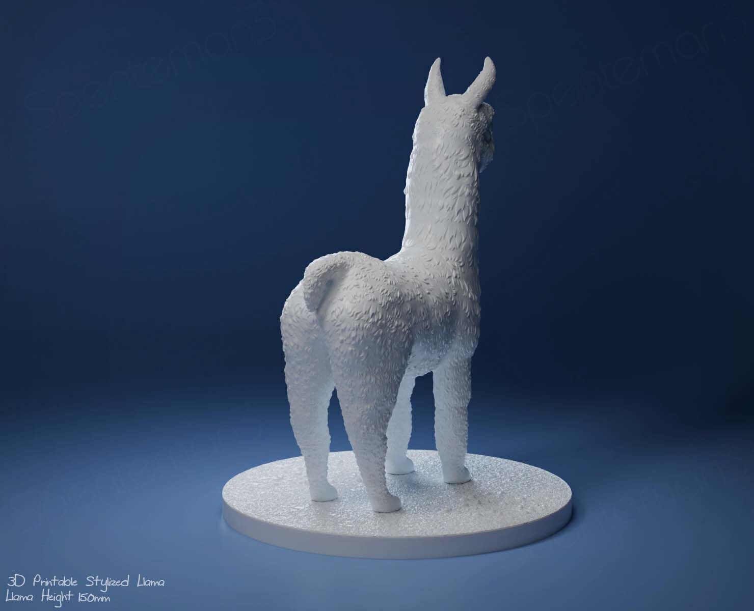 3D Printable Llama-Stylized Cute Llama 3D print model_23
