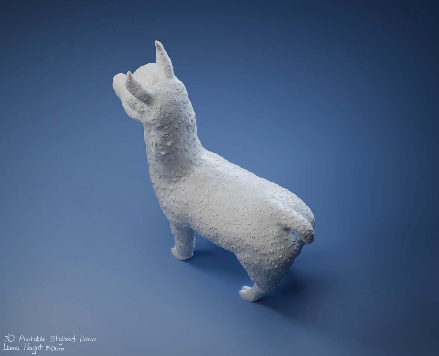 3D Printable Llama-Stylized Cute Llama 3D print model_3