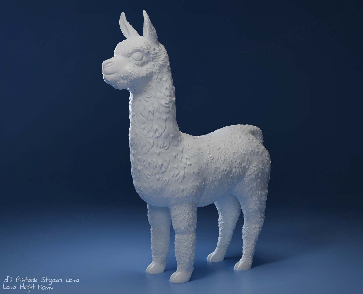 3D Printable Llama-Stylized Cute Llama 3D print model_1