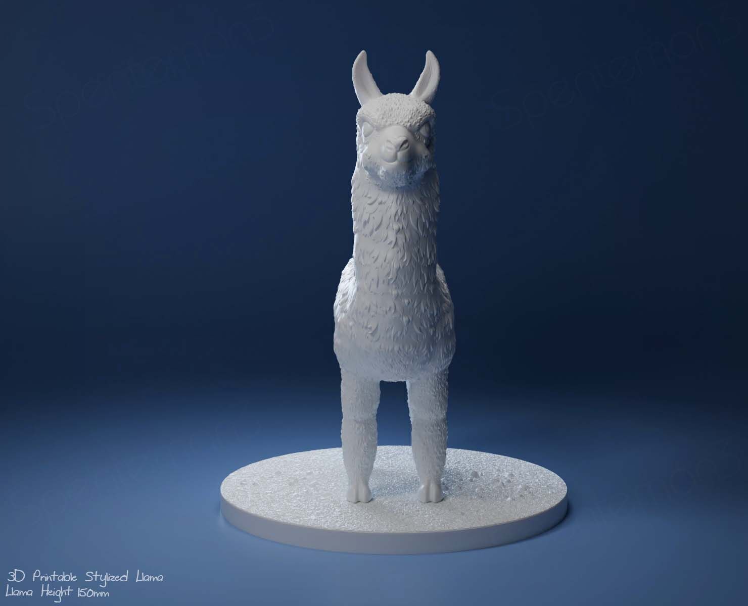 3D Printable Llama-Stylized Cute Llama 3D print model_13