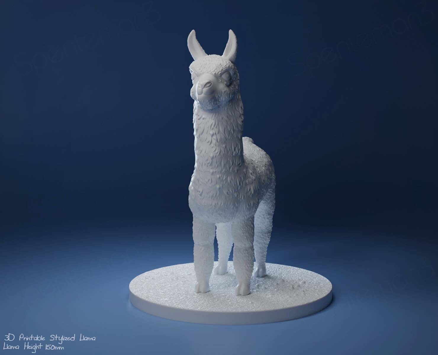 3D Printable Llama-Stylized Cute Llama 3D print model_12