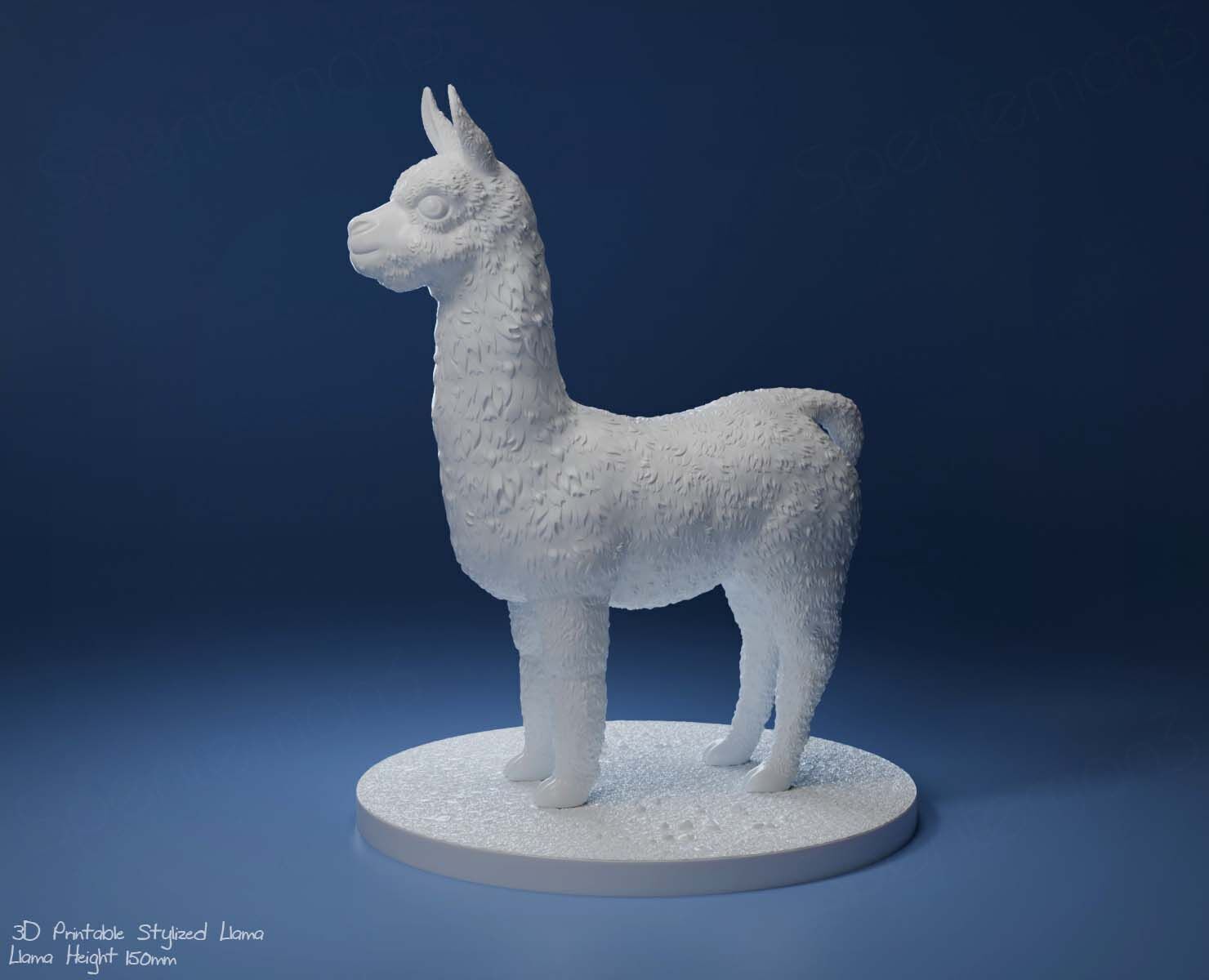 3D Printable Llama-Stylized Cute Llama 3D print model_8