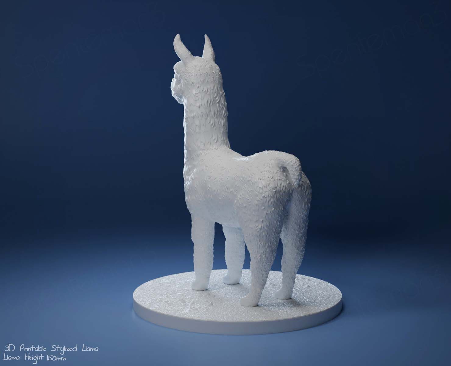 3D Printable Llama-Stylized Cute Llama 3D print model_28