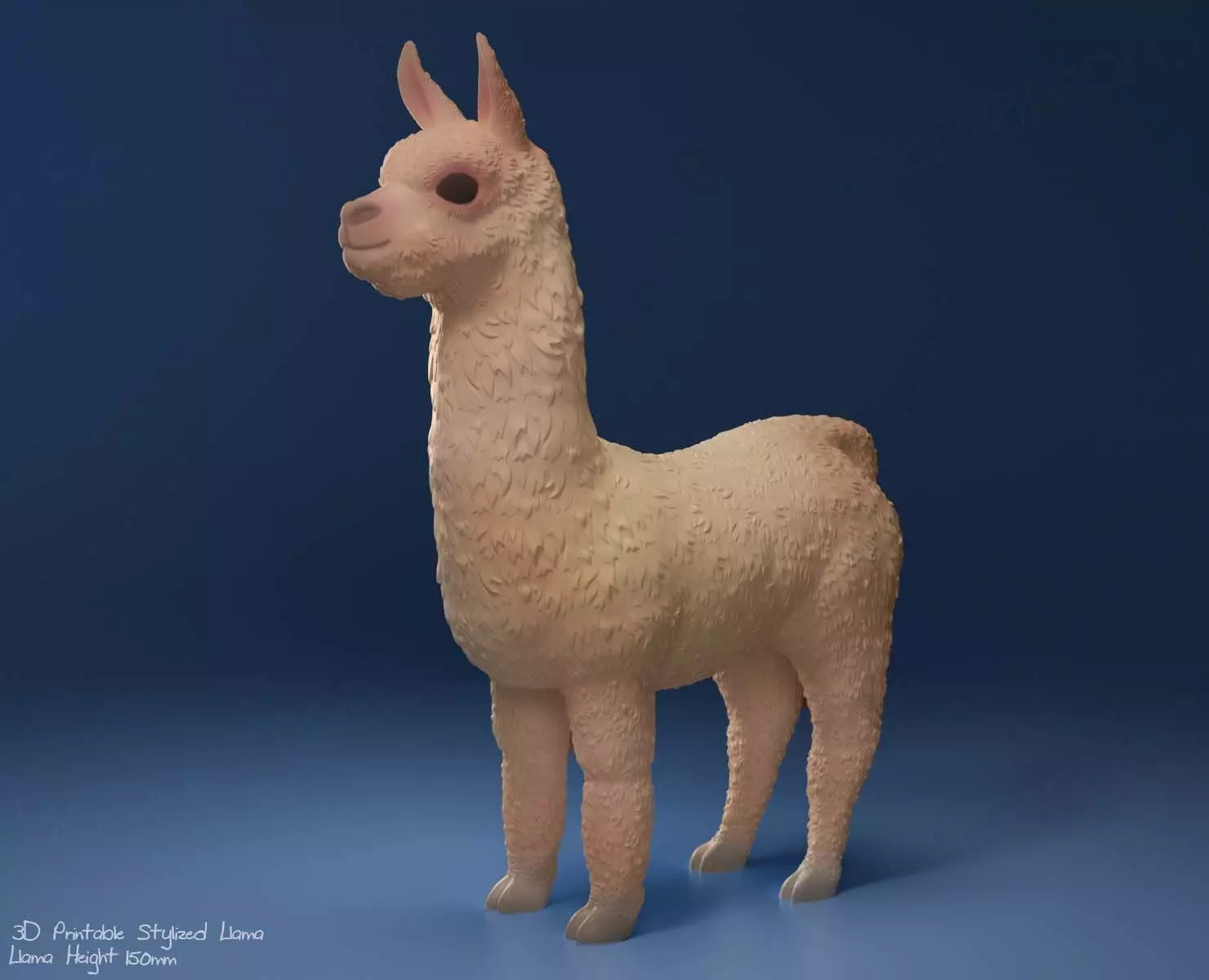 3D Printable Llama-Stylized Cute Llama 3D print model_0
