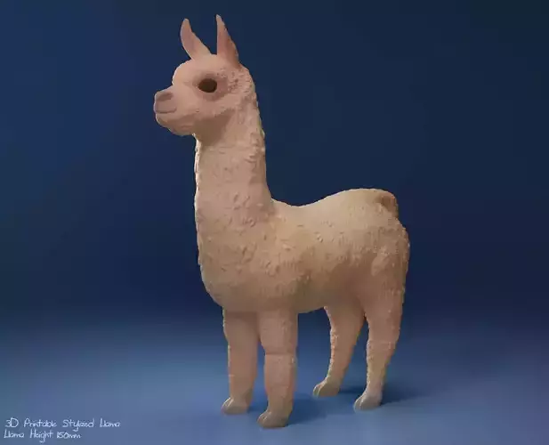 3D Printable Llama-Stylized Cute Llama 3D print model 3D Printable Llama-Stylized Cute Llama 3D print model