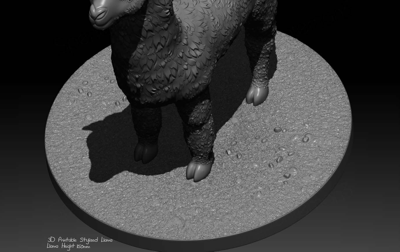 3D Printable Llama-Stylized Cute Llama 3D print model_7