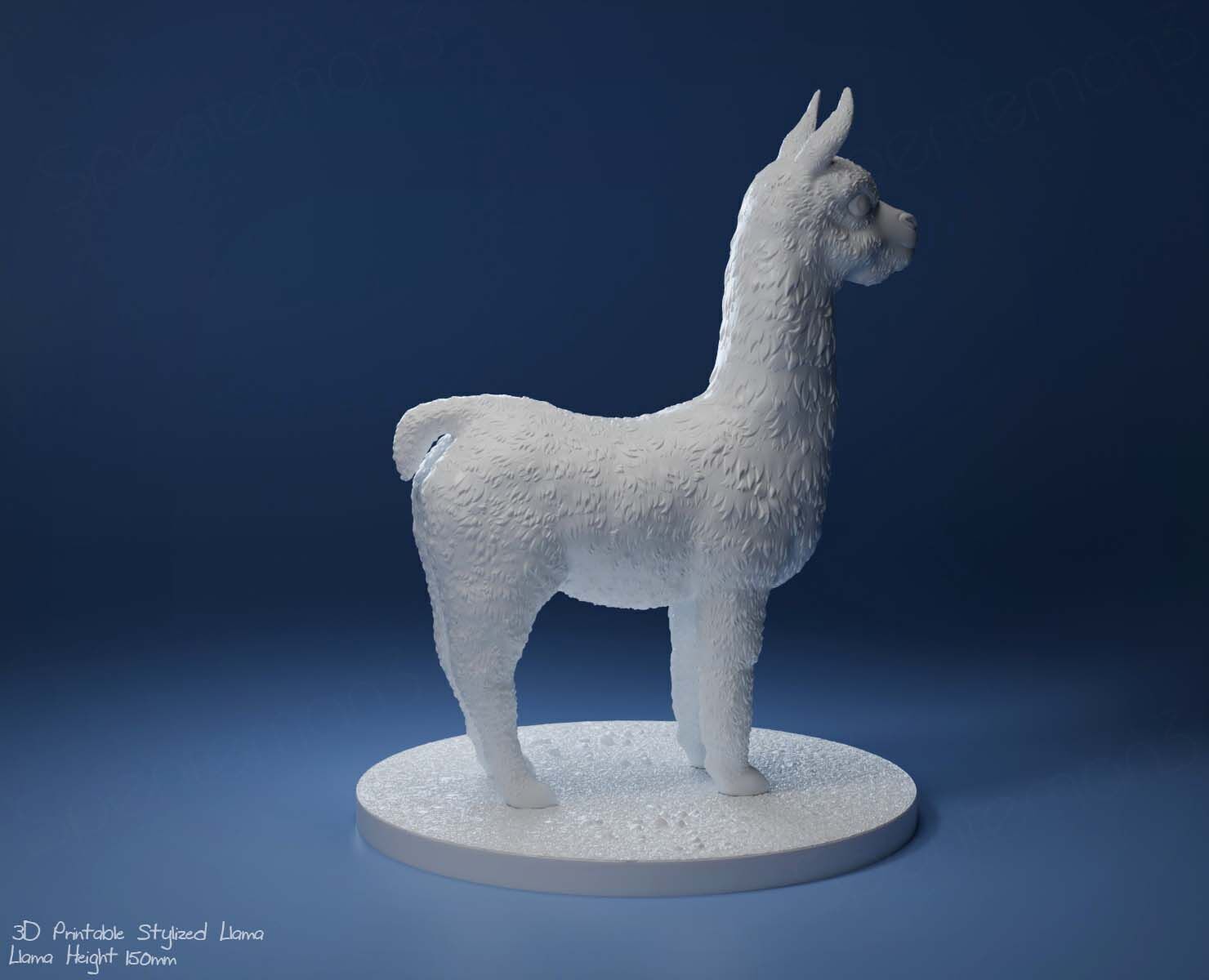 3D Printable Llama-Stylized Cute Llama 3D print model_20