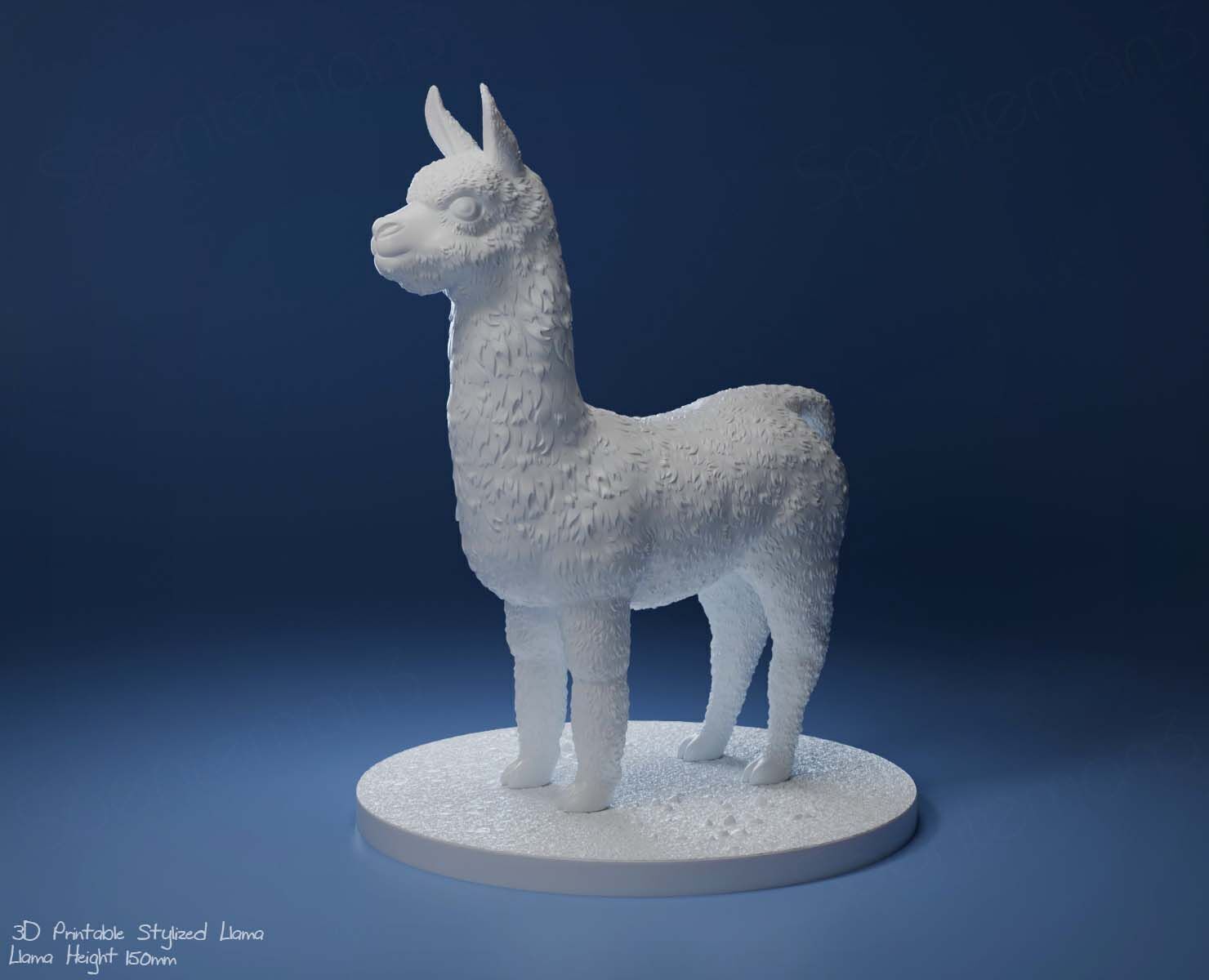 3D Printable Llama-Stylized Cute Llama 3D print model_9