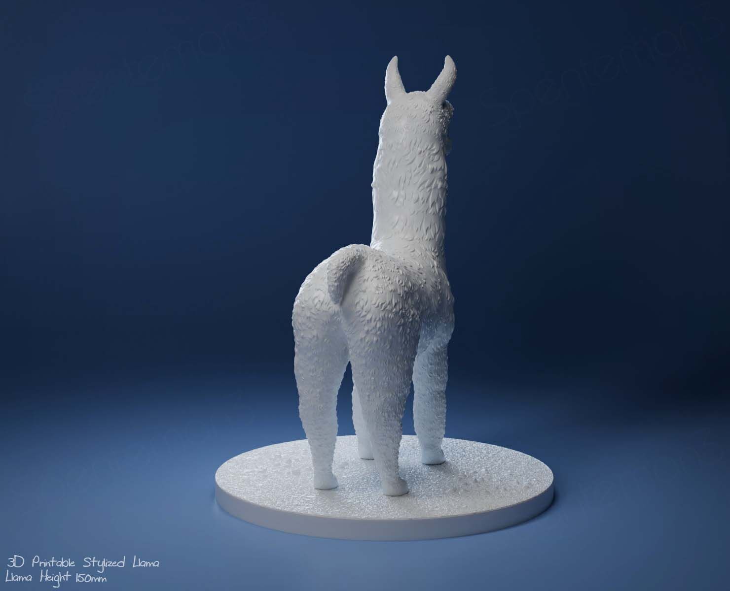 3D Printable Llama-Stylized Cute Llama 3D print model_24