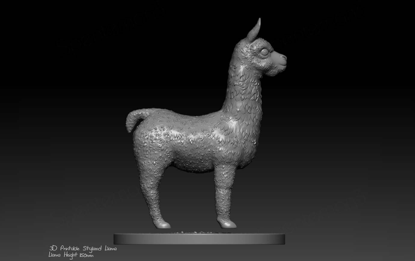 3D Printable Llama-Stylized Cute Llama 3D print model_5