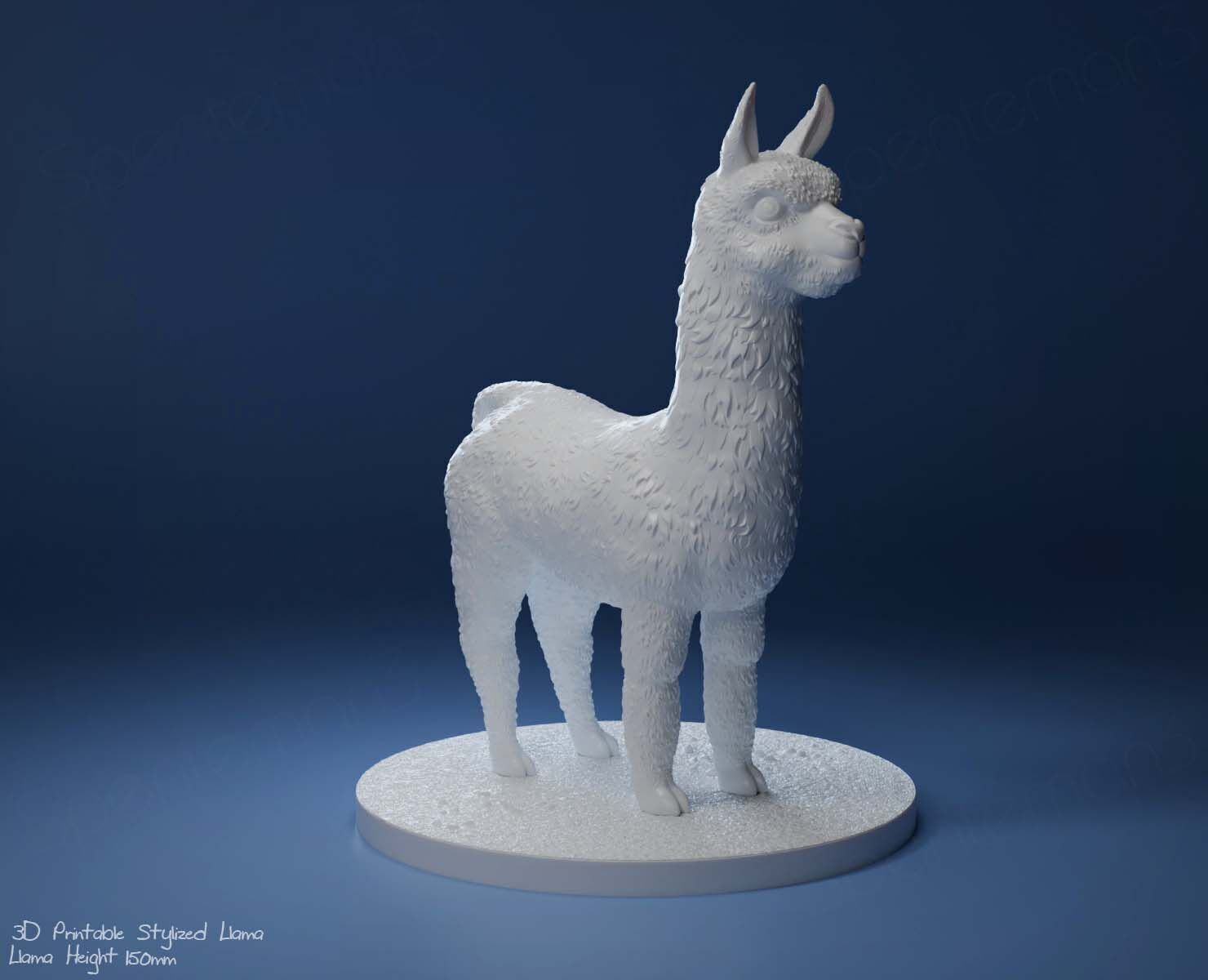3D Printable Llama-Stylized Cute Llama 3D print model_16