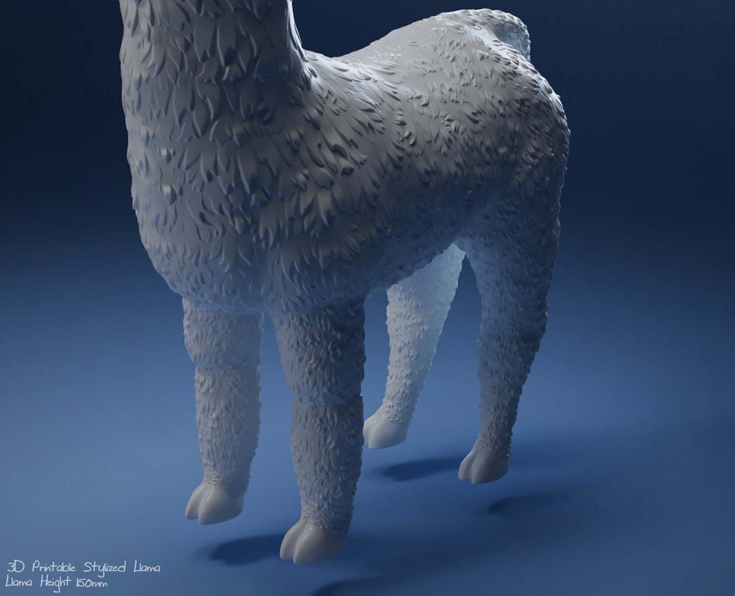 3D Printable Llama-Stylized Cute Llama 3D print model_4