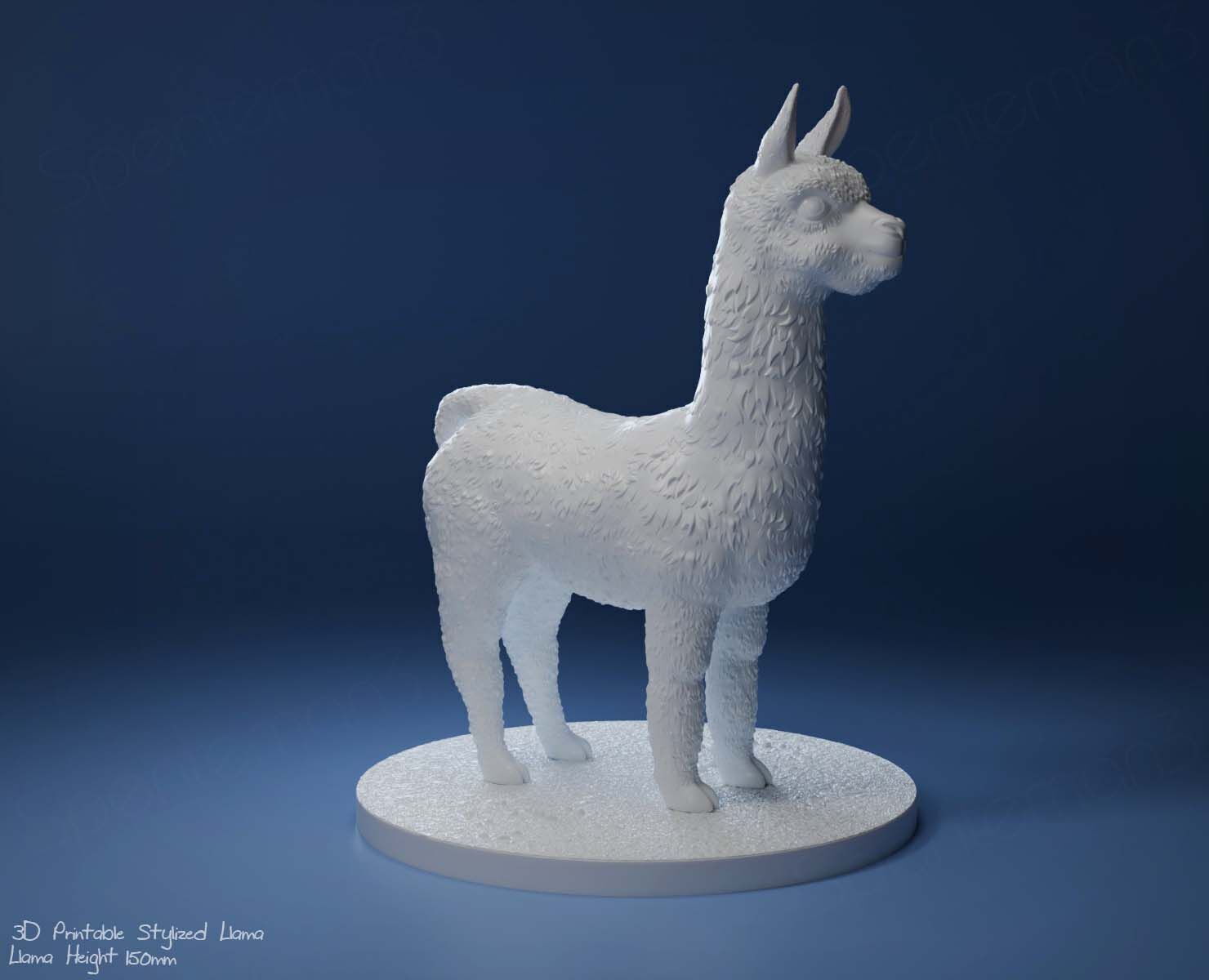 3D Printable Llama-Stylized Cute Llama 3D print model_17