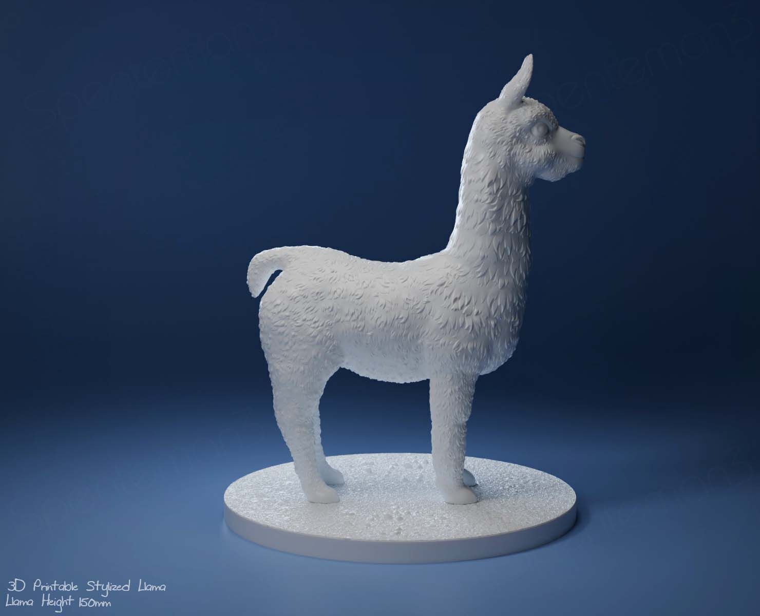 3D Printable Llama-Stylized Cute Llama 3D print model_19