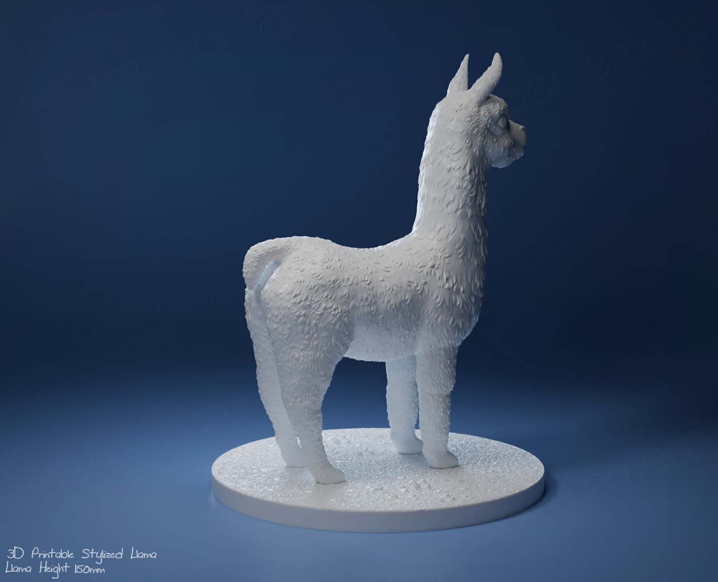 3D Printable Llama-Stylized Cute Llama 3D print model_21