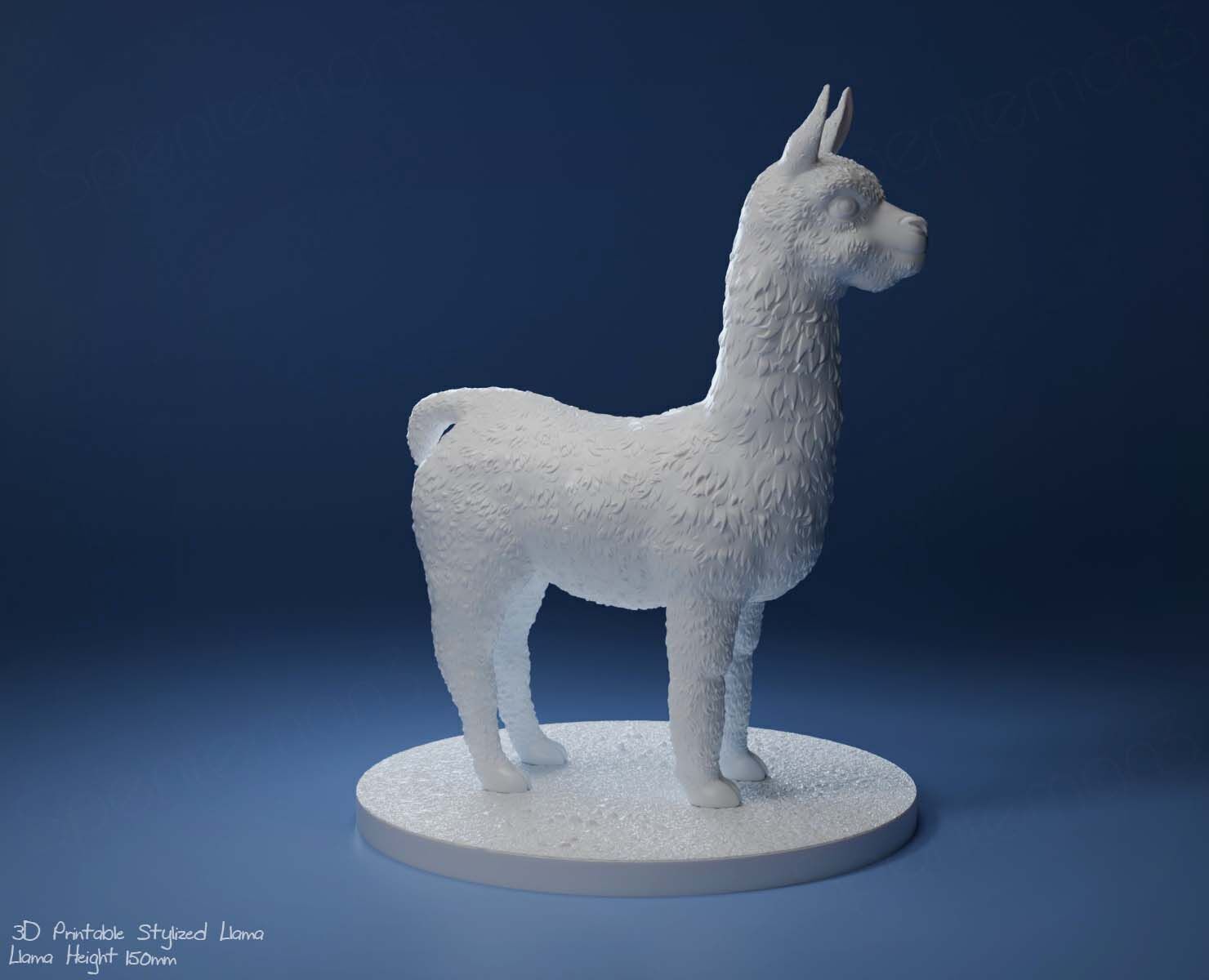 3D Printable Llama-Stylized Cute Llama 3D print model_18