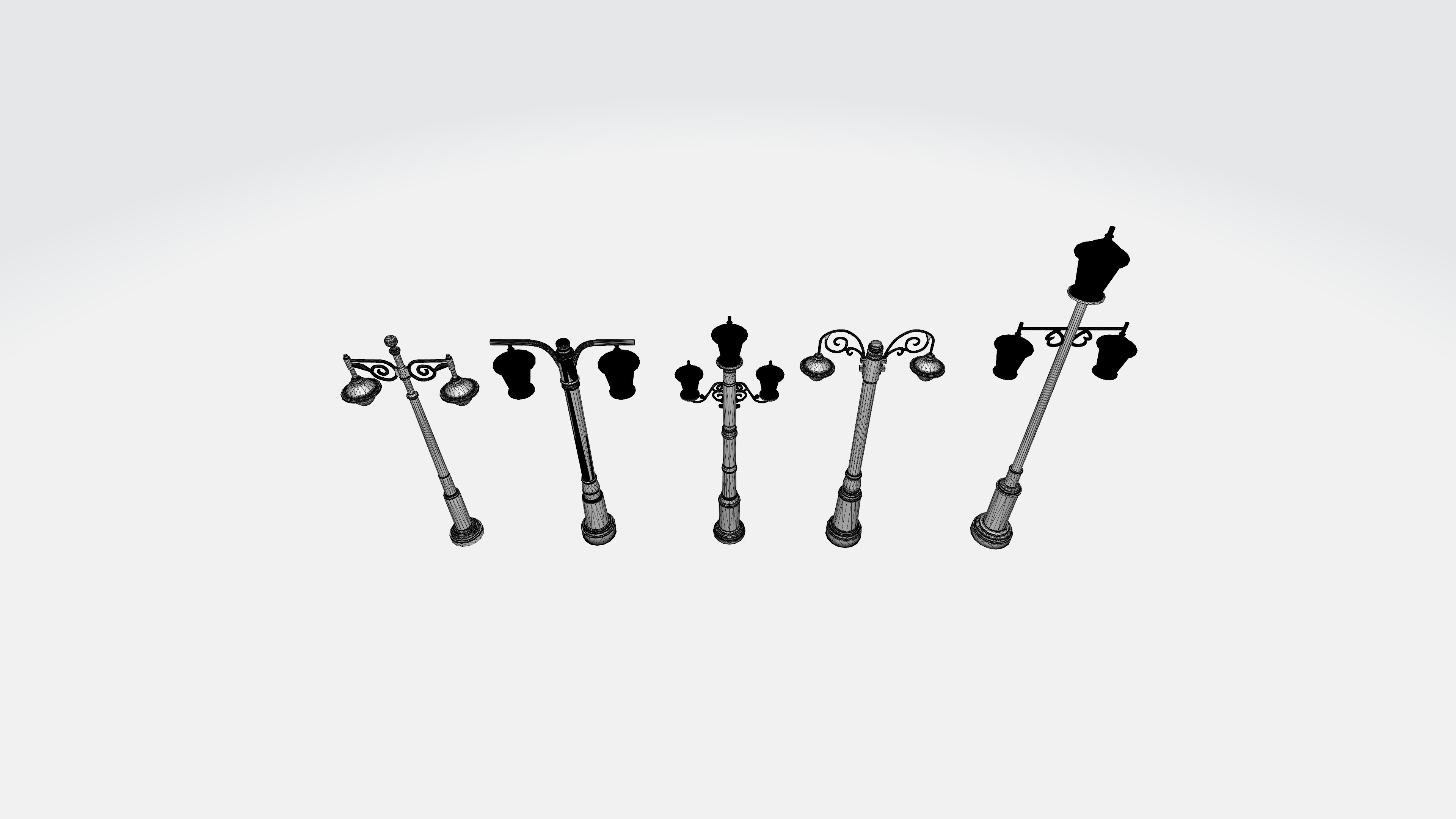 Modern Elegant Streetlight Designs for Luxury Homes 3D print model_6