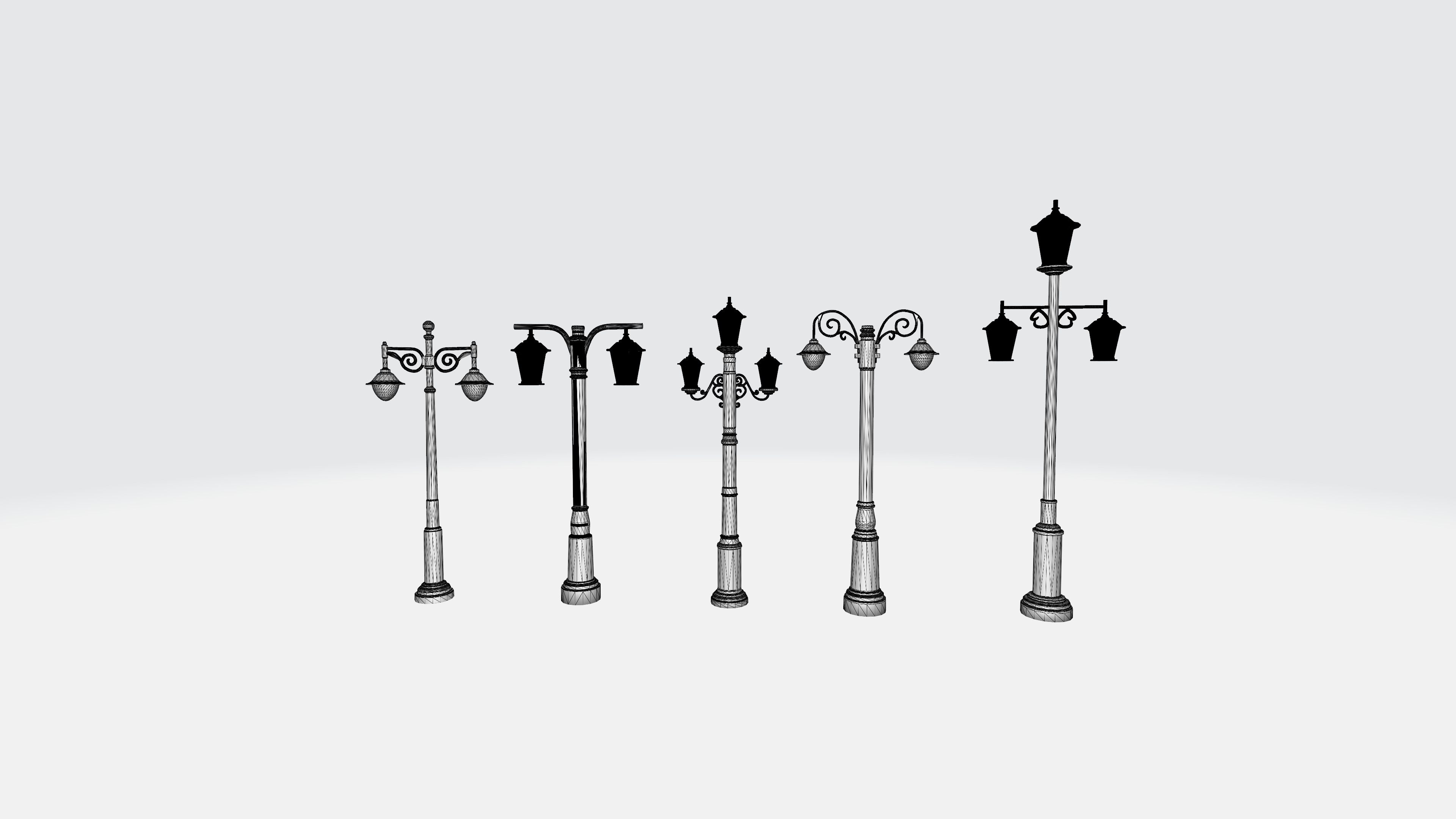 Modern Elegant Streetlight Designs for Luxury Homes 3D print model_15
