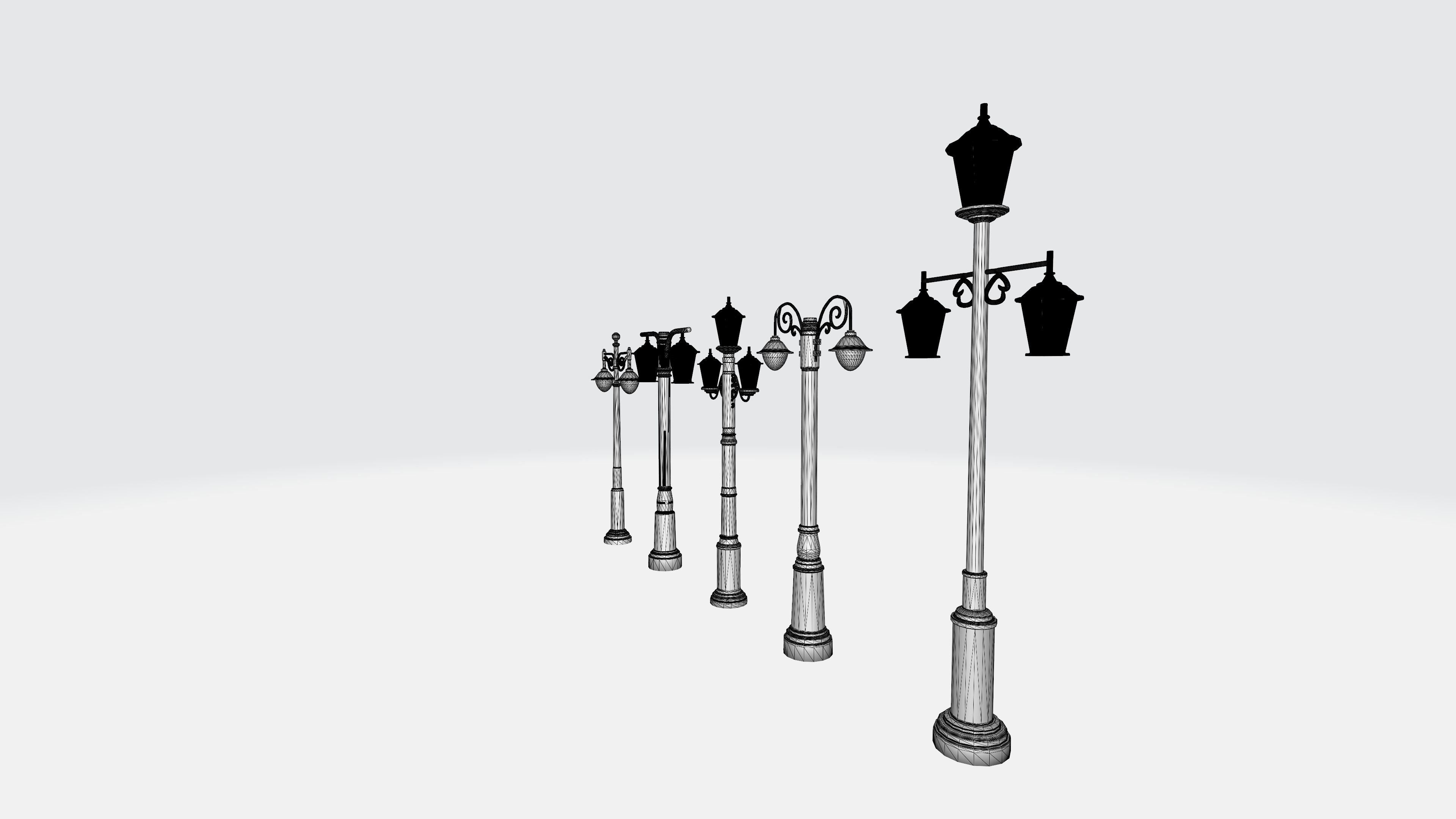 Modern Elegant Streetlight Designs for Luxury Homes 3D print model_5