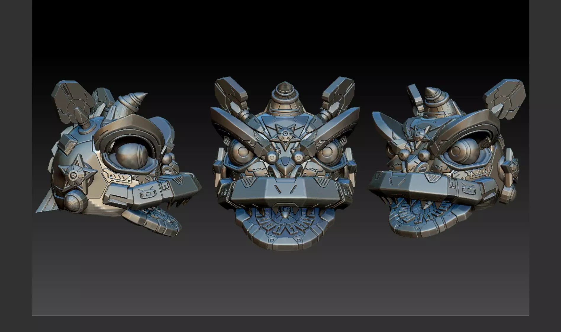 LION DANCE ROBOT X GUNDAM 3D print model_0