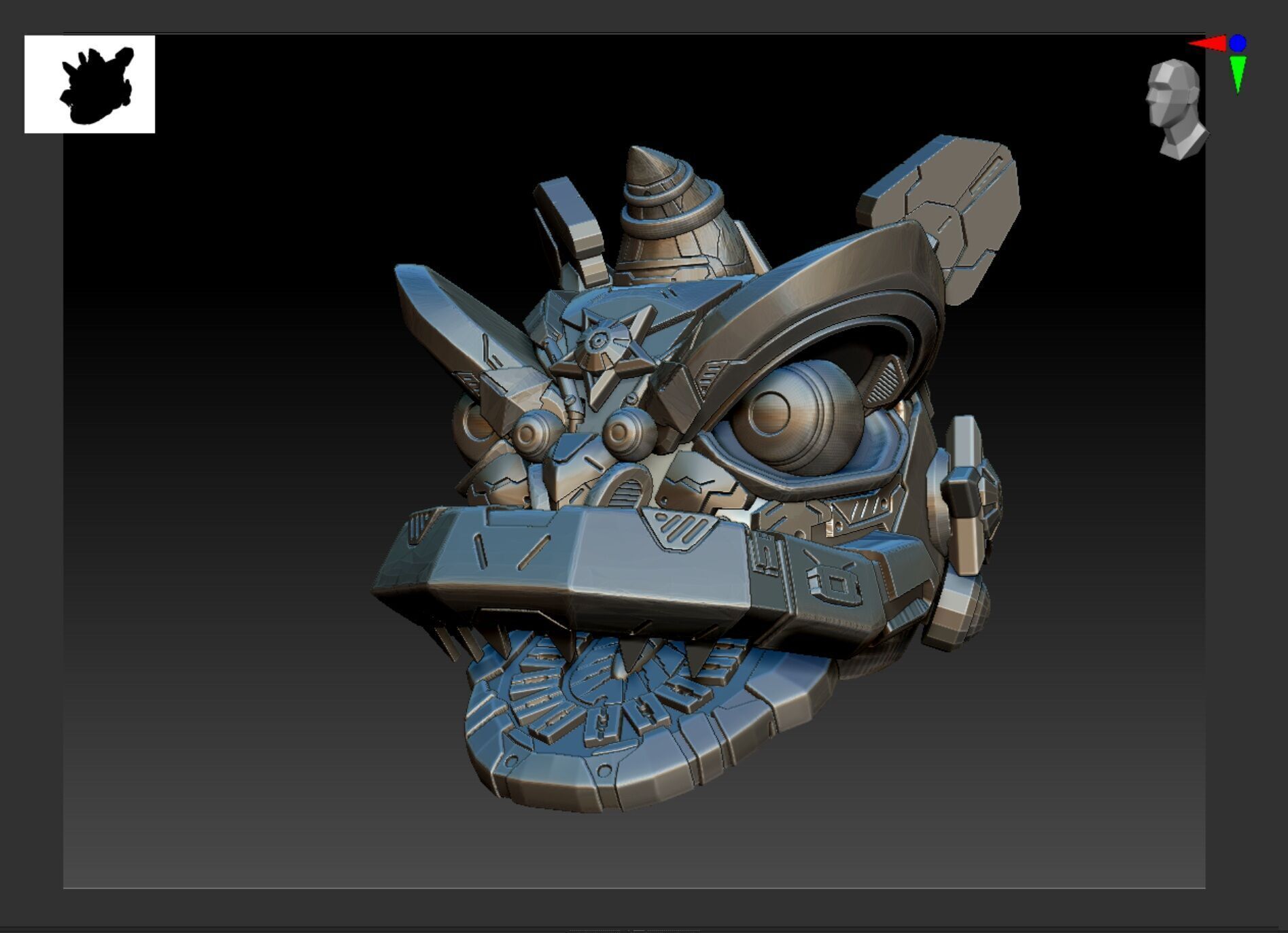 LION DANCE ROBOT X GUNDAM 3D print model_3