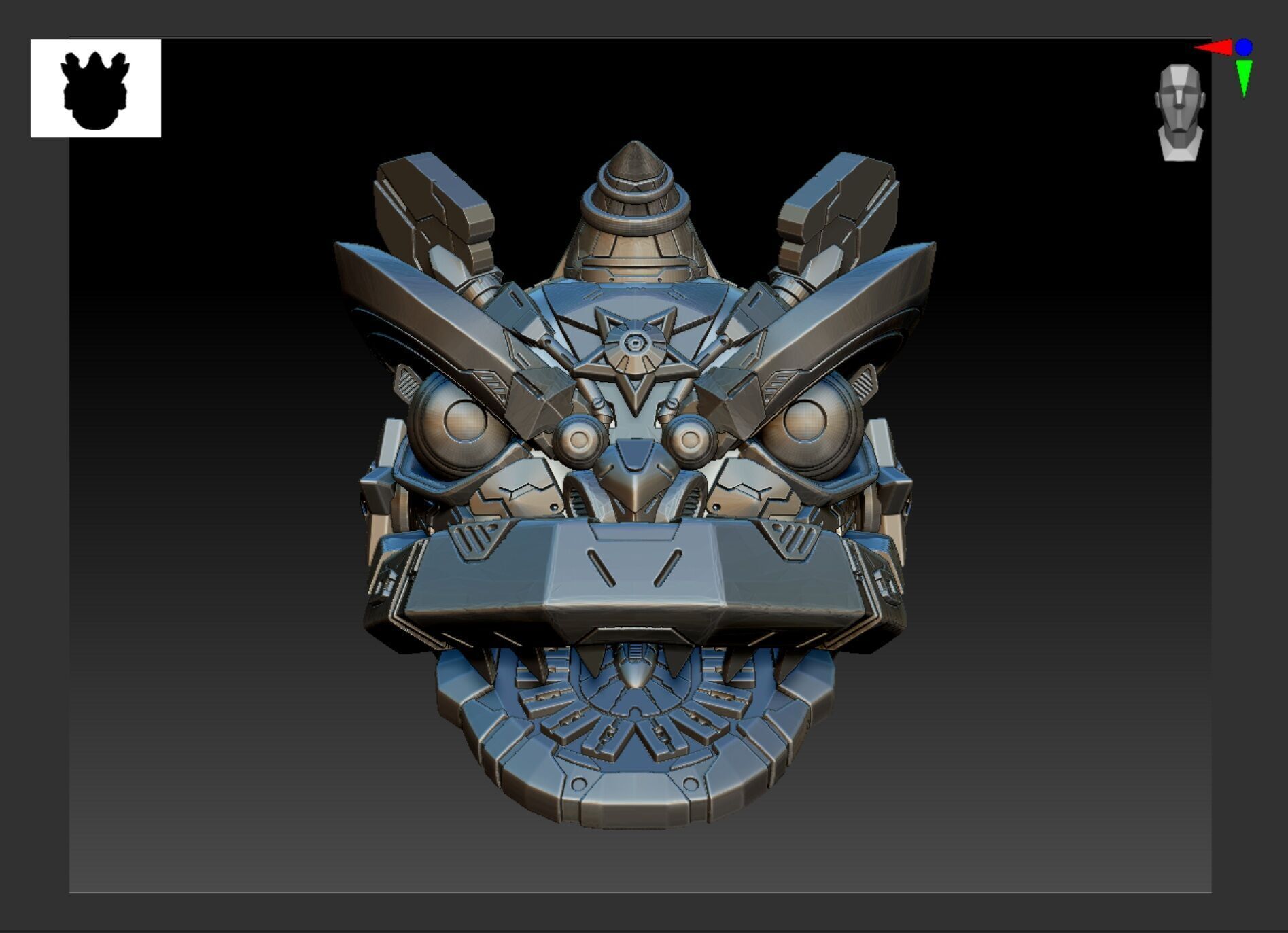 LION DANCE ROBOT X GUNDAM 3D print model_2